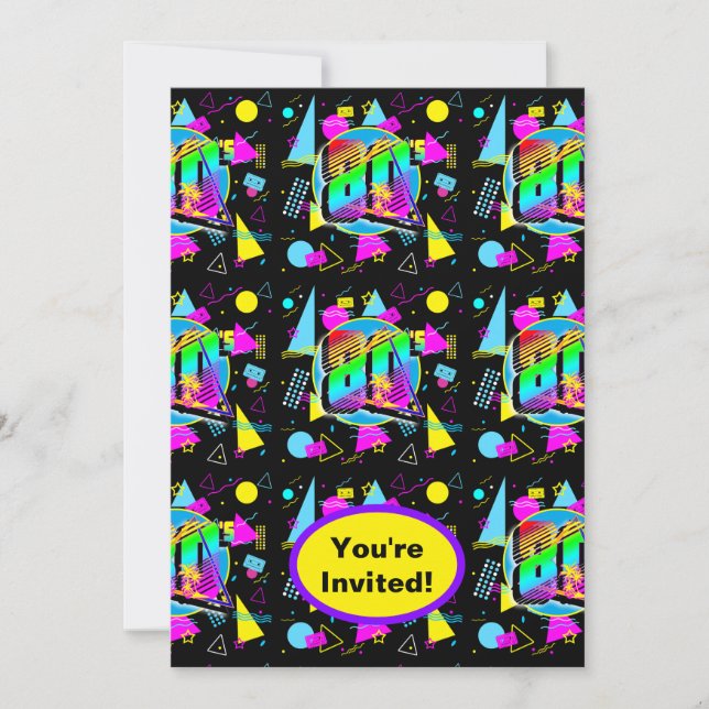 Convites Evento de Festa de aniversário do Estilo de Moda R (Frente)