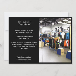 Convites Evento de Foto Mínima Moderna Preta