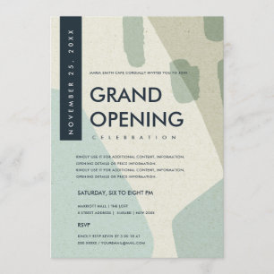 CONVITES EVENTO DE GRANDE ABERTURA DE ARTE ABSTRATA MODERNA