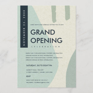 CONVITES EVENTO DE GRANDE ABERTURA DE ARTE ABSTRATA MODERNA