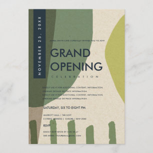 CONVITES EVENTO DE GRANDE ABERTURA DE ARTE ABSTRATA MODERNA