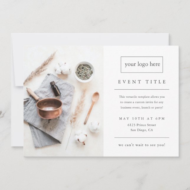 Convites Evento de negócios | Foto profissional moderna (Frente)