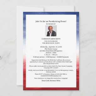 Convites Evento de Recaudación de Fondos Políticos Elegante