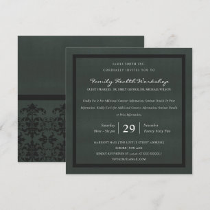 CONVITES EVENTO DE WORKSHOP CLÁSSICO NEGRO VELVET NEGRO