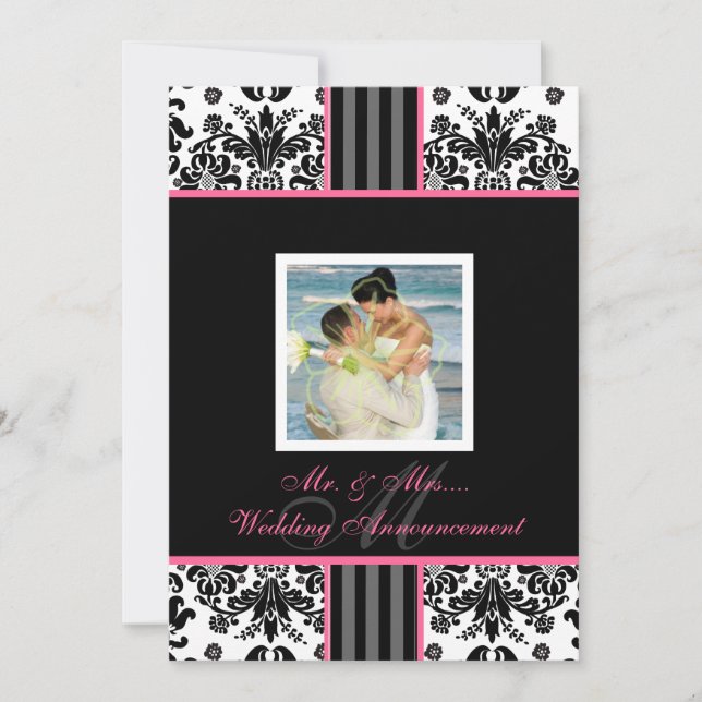 Convites Evento do PixDezines... monograma isabella damask (Frente)