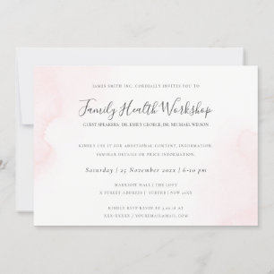 CONVITES EVENTO DO WORKSHOP DO BRUSH STROKE PINK