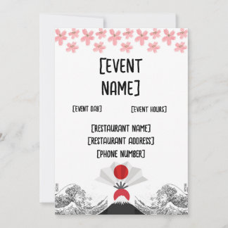 Convites Evento e posse de sushi restaurante japonês