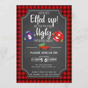 Convites Evento feio do fundraiser do partido da camisola