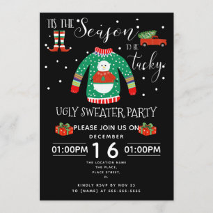 Convites Evento feio do fundraiser do partido da camisola