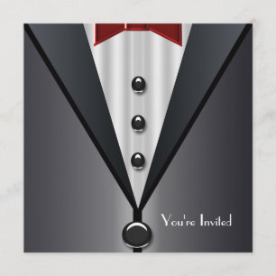Convites Evento Formal de Gravata Borboleta Preta Smoking
