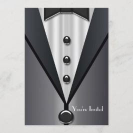 Convites Evento Formal de Gravata Borboleta Preto Smoking