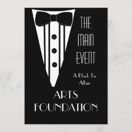 Convites Evento Formal do Fundraiser Preto