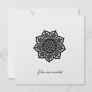 Convites EVENTO MÁGICO Nós Celtas Preto Branco