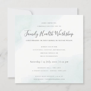 Convites EVENTO OFICINA DE Aquarela AZUL MARINHO PINCELADA