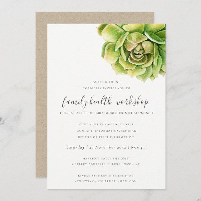 CONVITES EVENTO SEMINÁRIO DE CACTUS (Frente/Verso)