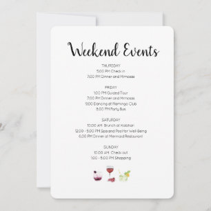 Convites Eventos de fim de semana elegantes