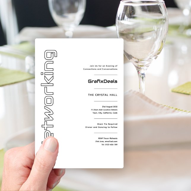 Convites Eventos Mínimos de Rede Tecnológica Corporativa (Criador carregado)