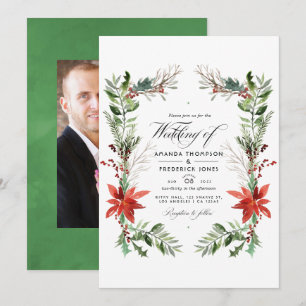 Convites Evergreen - Casamento de Natal no Bosque Invernal
