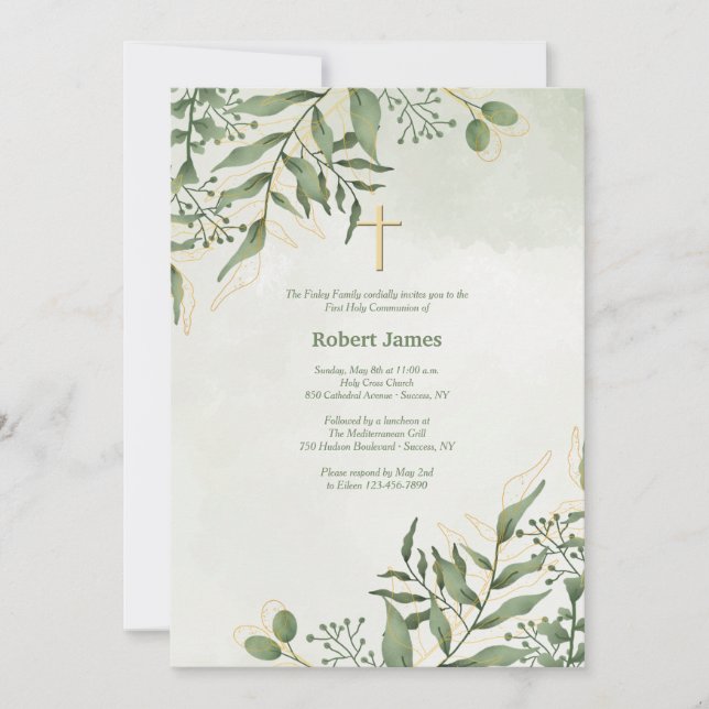 Convites Evergreen Religião (Frente)