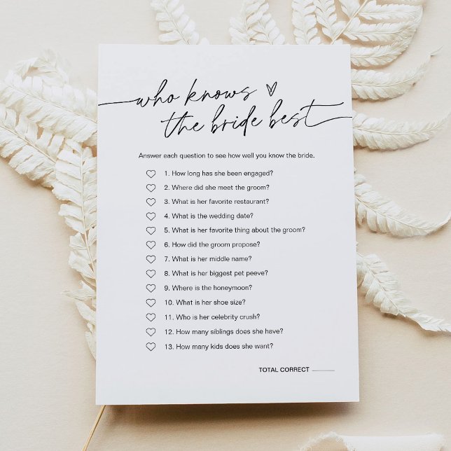 Convites EVERLEIGH Que Conhece O Melhor Jogo De Noiva (Criador carregado)