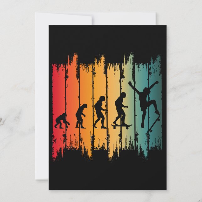 Convites Evolução Do Skatista De Skate (Frente)