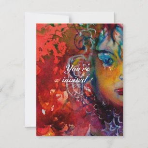 Convites EXCALIBUR 1, vermelho vivo, roxo rosa