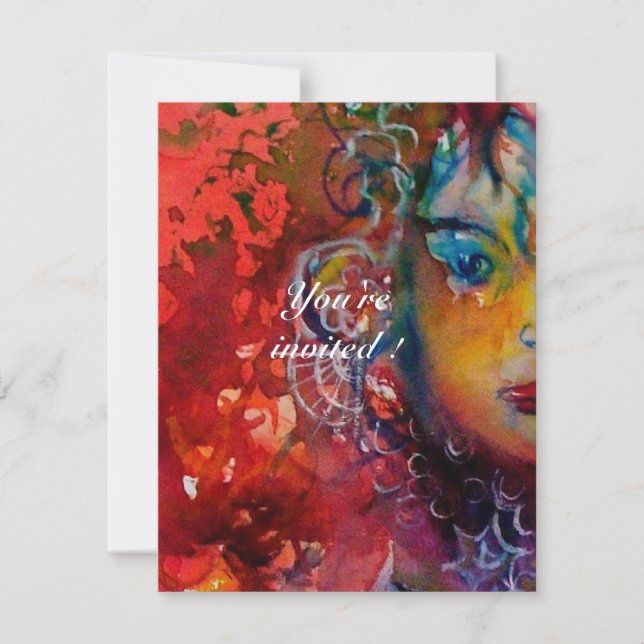 Convites EXCALIBUR 2, vermelho vivo, roxo rosa (Frente)