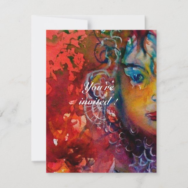 Convites EXCALIBUR 3, vermelho brilhante, roxo rosa (Frente)