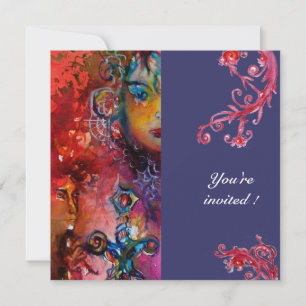 Convites EXCALIBUR, vermelho vivo, roxo