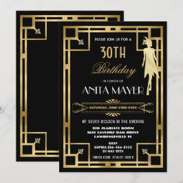 Convites Excelente Art Deco Gatsby Roaring 20s Aniversário