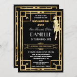 Convites Excelente Art Deco Gatsby Roaring 20s aniversário<br><div class="desc">Personalize este Excelente de arte vintage, Gatsby, ao rodar o convite para aniversário de 30 anos 20s de forma fácil e rápida, basta pressionar o botão personalizar para reorganizar e formatar o estilo e a colocação do texto. Apresentando um quadro de deco de arte em chic e um esquema de...</div>