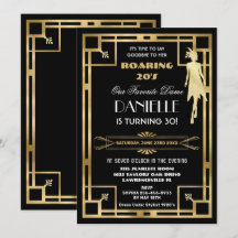 Excelente Art Deco Gatsby Roaring 20s aniversário