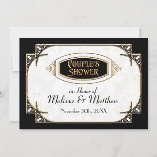 Convites Excelente Art Deco Gatsby Style Typografia n Lace