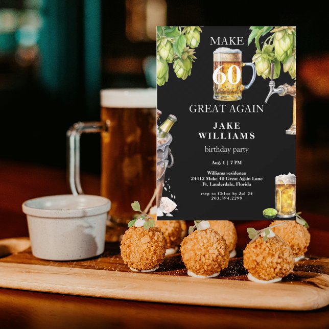 Convites Excelente Black Make 60 Novamente Festa de anivers (Criador carregado)