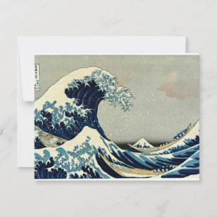 Convites Excelente de Katsushika Hokusai, a onda de Kanagaw