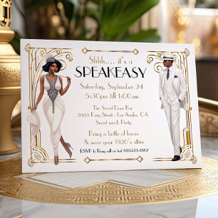 Convites Excelente Flapper SpeEasy Gatsby Harlem Noites