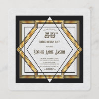 Excelente Gatsby Dourado White Art Deco 50º Aniver