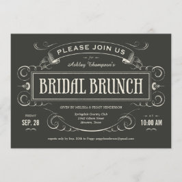 Convites exclusivos de Brunch de Brida de Vintage