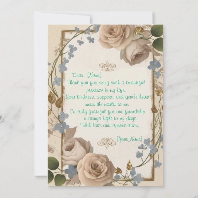 Convites exemplo de mensagem de gratidão para alguém que fo (Frente)