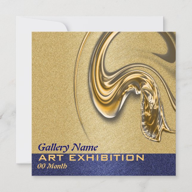 Convites Exibição de arte abrindo PERSONALIZAR (Frente)