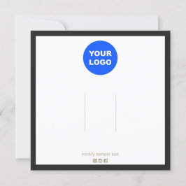 Convites Exibição de clipe de hairclip de borda preta de ad