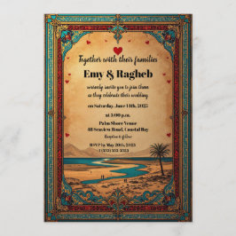 Convites Exotic Desert Oasis Wedding Invitation