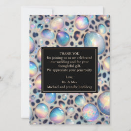 Convites Exotic Posh Wedding Pre-Filled Thank You Cards