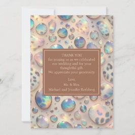 Convites Exotic Posh Wedding Pre-Filled Thank You Cards