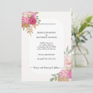 Convites Exótico Jardim Floral Boho de Primavera Verão