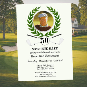 Convites Experiência de Golfista 'Salve a Data' 50º anivers