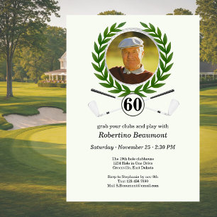 Convites Experiência de jogador com tema de golfe elegante