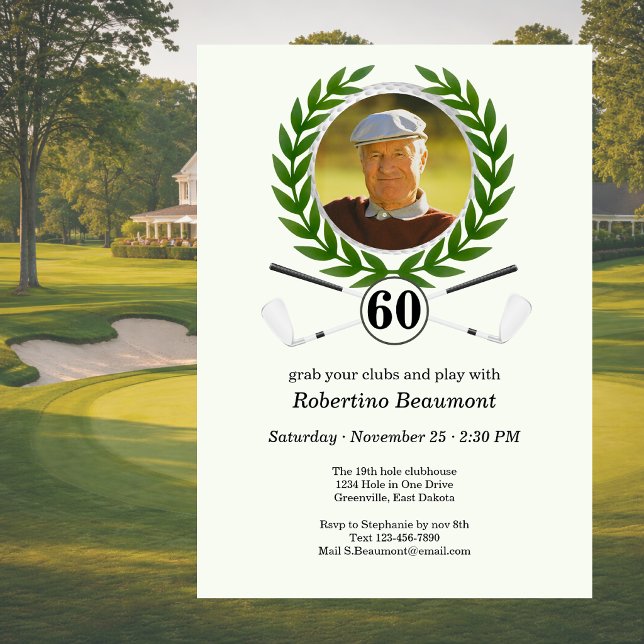 Convites Experiência de jogador com tema de golfe elegante  (Criador carregado)