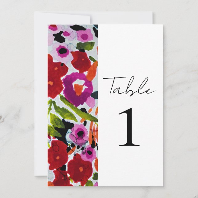 Convites Explosão de Cor Intensa Flores de Aquarela Desbota (Frente)