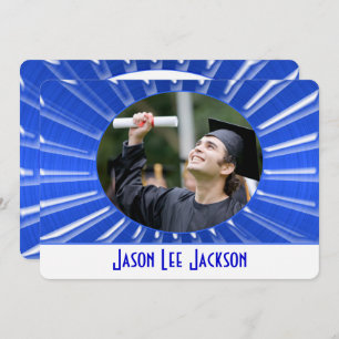 Convites Explosão solar metálica azul